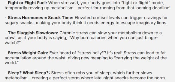 How Stress Affects Metabolism